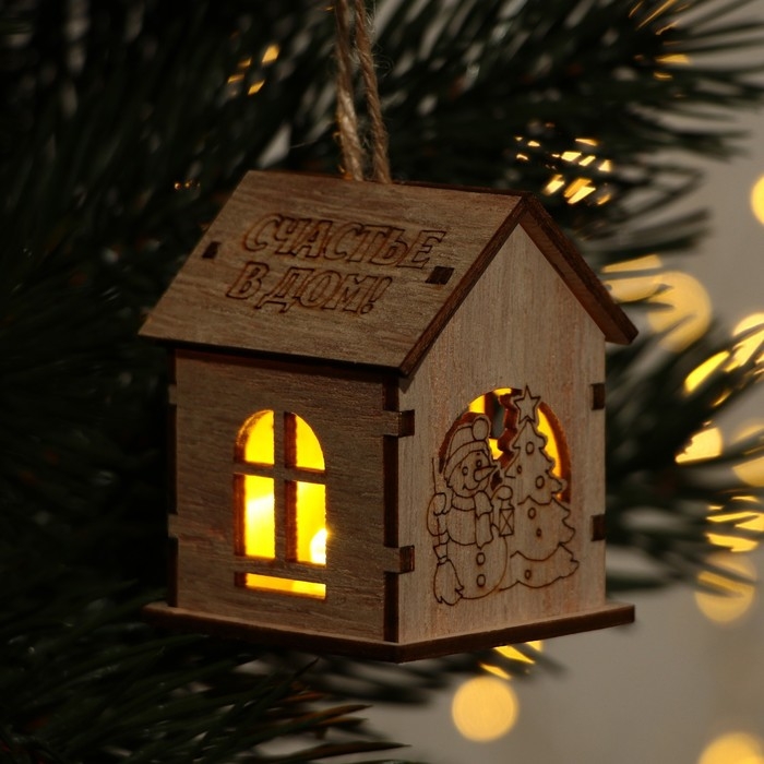 Интерьерное украшение новогоднее «Новый год: Счастье в дом», 6 х 4,5 см Интерьерное украшение новогоднее «Новый год: Счастье в дом», 6 х 4,5 см