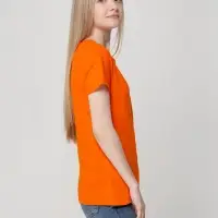 Футболка женская T-bolka Lady оранжевая, размер M