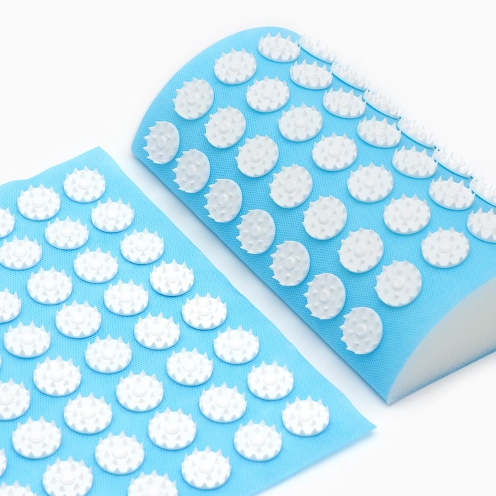 Аппликатор Кузнецова комплект, 144 колючки, спантекс, голубой, 260 х 560 мм + валик 140*230 1085028 Аппликатор Кузнецова комплект, 144 колючки, спантекс, голубой, 260 х 560 мм + валик 140*230 1085028