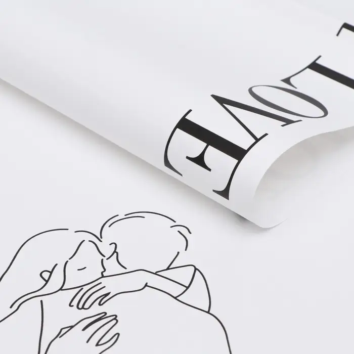 Плёнка в листах для цветов и декора, 58×58 см, белый