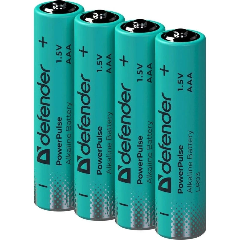 Батарейка DEFENDER алкалин. LR03-4BL/ LR03-4S&nbsp; ААА блист 4шт/уп PowerPulse