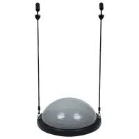 Полусфера BOSU гимнастическая ONLYTOP, с насосом, 46&times;20 см, серая
