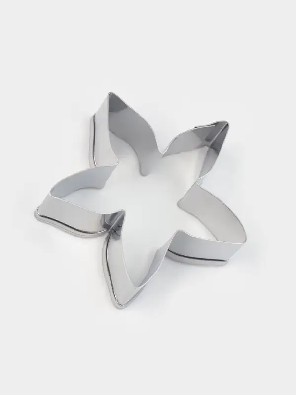 Формы для печенья &laquo;Лепестки розы&raquo;, набор 4 шт., металл, серебристые