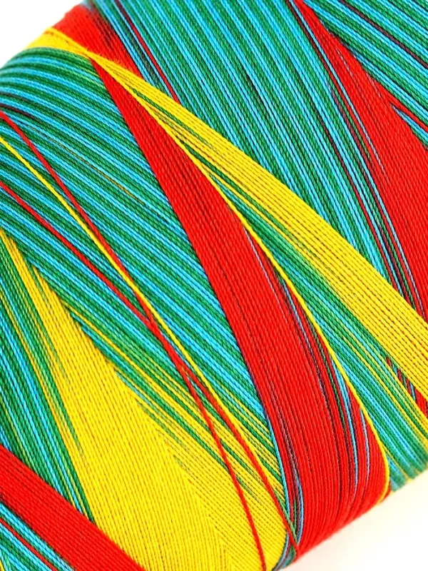 Нитки мультиколор, 40/2, 2700 м, полиэстер, разноцветные