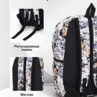 Рюкзак школьный &laquo;Абстракция&raquo;, на молнии, с карманами, с принтом, 30&times;13&times;42 см