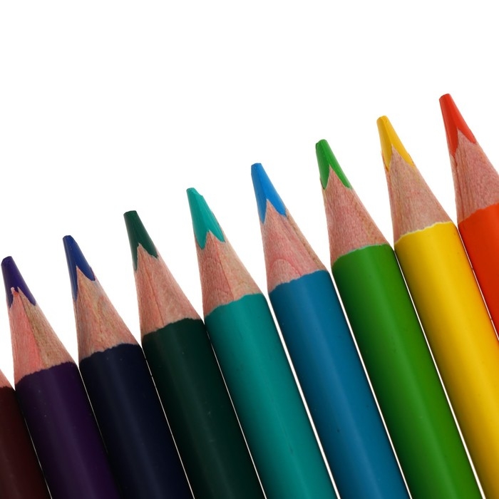 Карандаши акварельные 12 цветов HappyColor, МИКС Карандаши акварельные 12 цветов HappyColor, МИКС