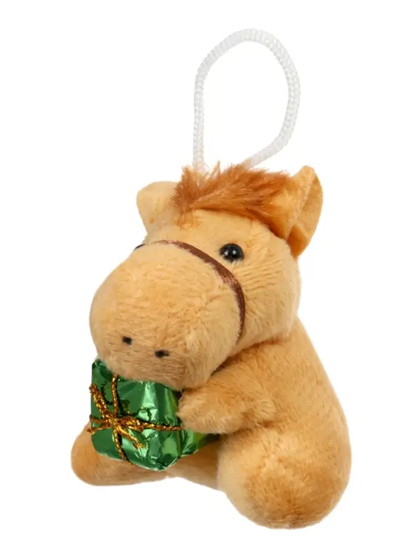 Мягкая игрушка Мягкая игрушка "Лошадка с подарком", 7 см МИКС