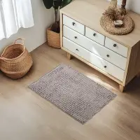 Коврик для дома Доляна &laquo;Букли длинные&raquo;, 40&times;60 см, длина букли 2 см, светло-серый