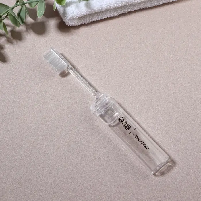 Зубная щётка, складная, 16(±1) см, прозрачная Зубная щётка, складная, 16(±1) см, прозрачная