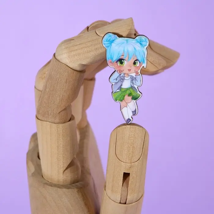 Значок деревянный «Милашка», аниме, 2 х 3,7 см Значок деревянный «Милашка», аниме, 2 х 3,7 см