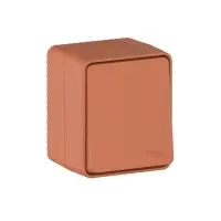 AtlasDesign PROFI IP54 О/У 1-клавишный ПЕРЕКЛЮЧАТЕЛЬ 10 АХ, ТЕРРАКОТОВЫЙ