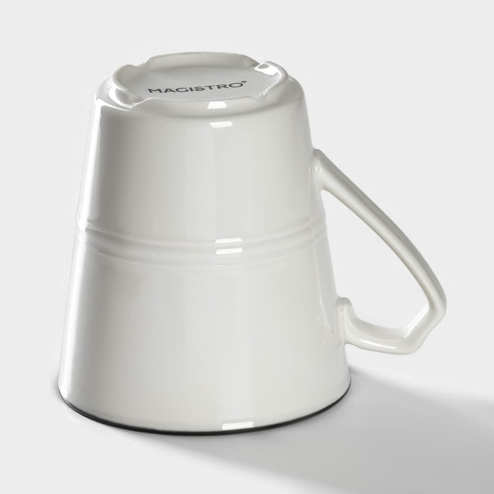 Кружка фарфоровая Magistro «Морской бриз», 220 мл, цвет белый Кружка фарфоровая Magistro «Морской бриз», 220 мл, цвет белый