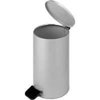 Ведро мусорное с педалью круглое 10 л серый металлик, 200 ммx310 мм