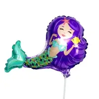 Шар воздушный фольгированный 14" «Русалочка», фиолетовый Шар воздушный фольгированный 14" «Русалочка», фиолетовый