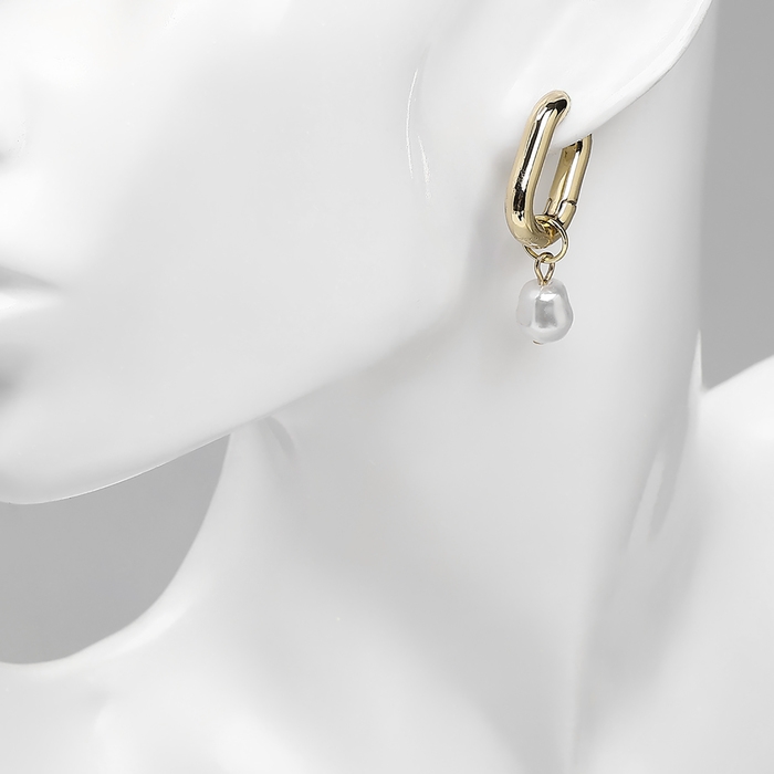 Серьги с жемчугом «Бусина» чувство нежности мини, цвет золото Серьги с жемчугом «Бусина» чувство нежности мини, цвет золото