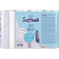 Бумага туалетная Soffione Premio Toscana Lavender 3сл, 12 рул/уп