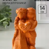 Фигурка &laquo;Оберег неразлучники&raquo;, 14&times;8&times;5.5 см, красная глина