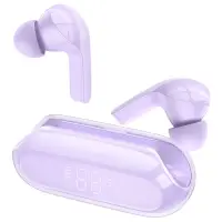 Наушники беспроводные Hoco EW39, TWS, вакуумные, Bluetooth 5.3, 30/300 мАч, шумоподавление, фиолетовые