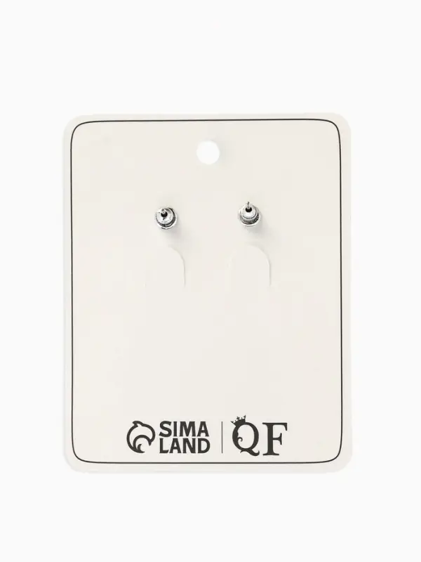 Серьги со стразами &laquo;Изящность&raquo;, ажурная, чёрные в чернёном серебре