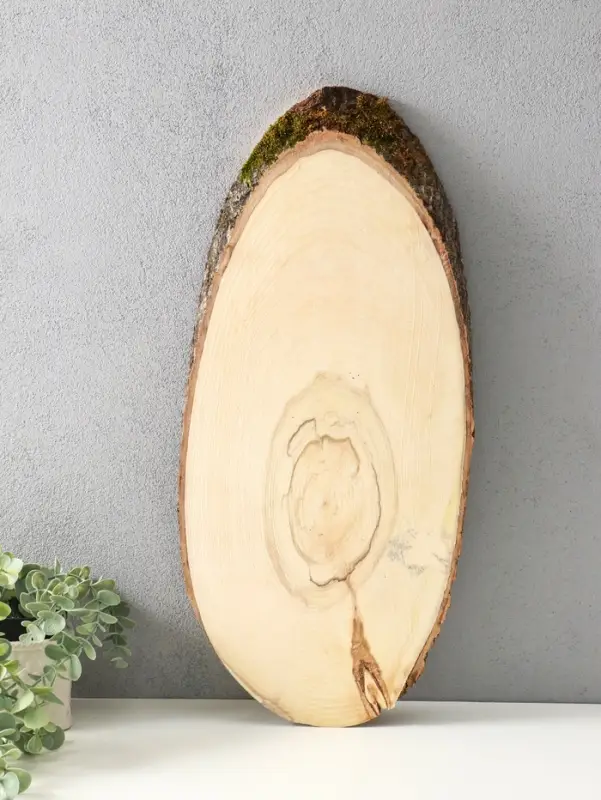 Спил осины, косой, слэб для декора, 55&times;24&plusmn;2 см