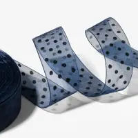 Лента капроновая &laquo;Горох&raquo;, 25 мм, 23&plusmn;1 м, тёмно-синяя