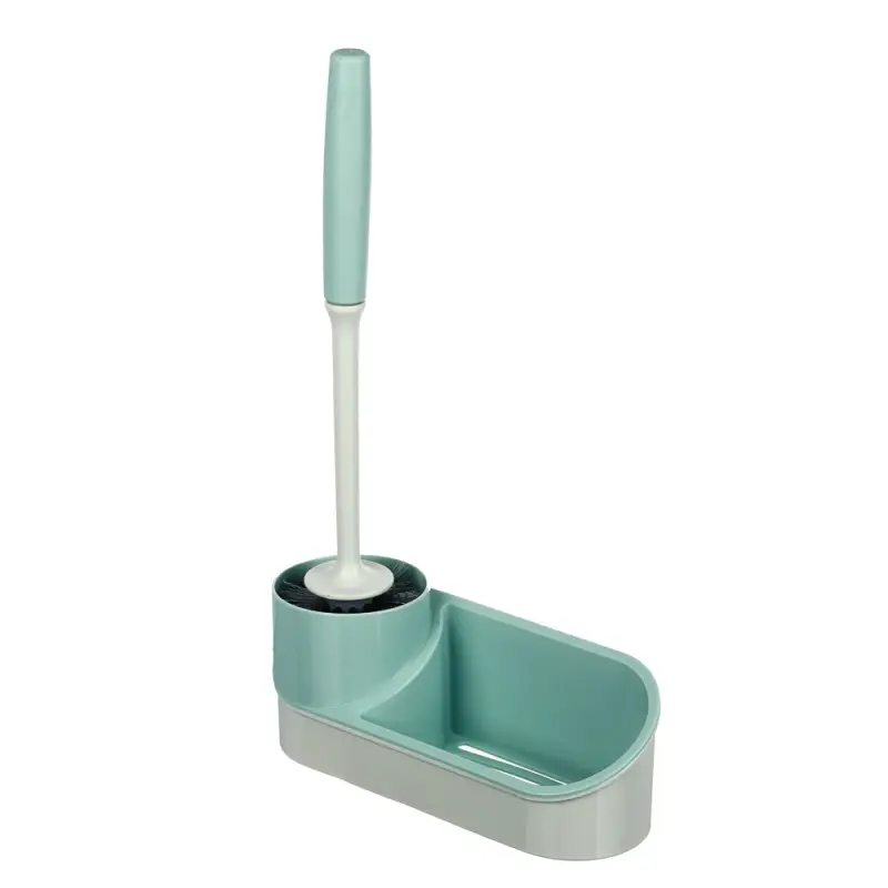 VETTA Ёрш для туалета с подставкой для бытовой химии, с крепл. на стену, пластик, 39,5х23х9см, 2 диз