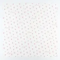 Плёнка упаковочная для цветов «С любовью», матовая, сердца, белая, 57 х 57 см