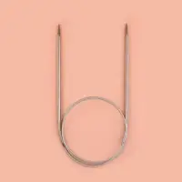 Спицы круговые, для вязания, с металлическим тросом, d = 3,5 мм, 14/80 см