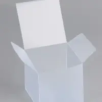 Складная прозрачная коробка из PVC, для упаковки подарков, матовая 10&times;10&times;10 см