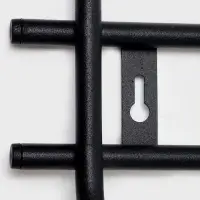 Вешалка настенная с полкой &laquo;Комфорт 7&raquo;, 7 крючков, 61&times;20&times;8 см, чёрная