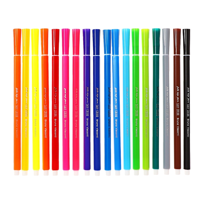 Фломастеры 18цв BrunoVisconti EASYCOLOR, пласт, шестигран, в карт коробке Фломастеры 18цв BrunoVisconti EASYCOLOR, пласт, шестигран, в карт коробке
