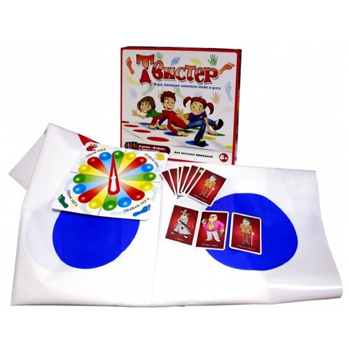 Игра 2 в 1 «Твистер» + карты «Мафия» Игра 2 в 1 «Твистер» + карты «Мафия»