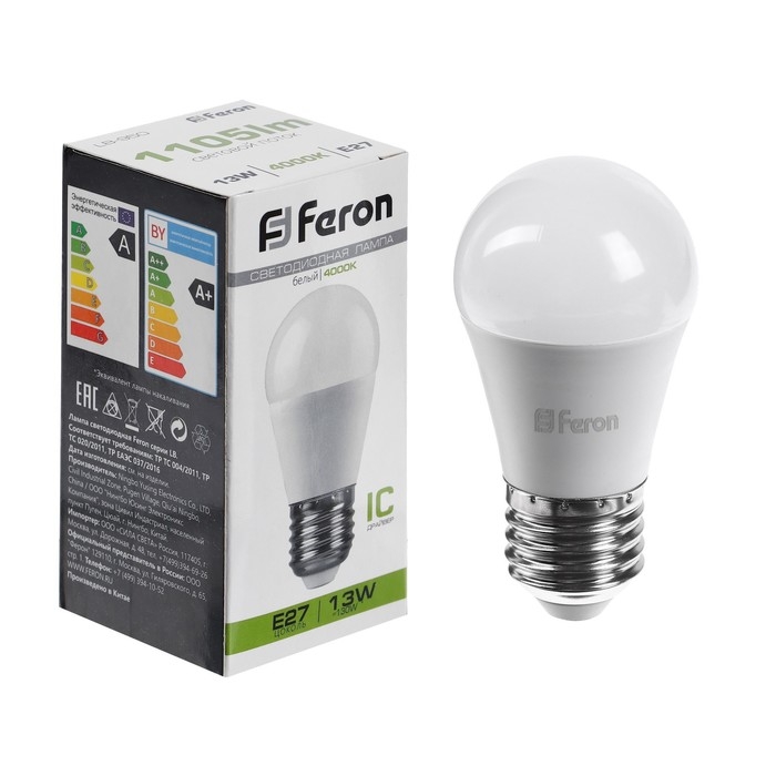 Лампа светодиодная FERON,  (13W) 230V E27 4000K G45, LB-950 Лампа светодиодная FERON,  (13W) 230V E27 4000K G45, LB-950