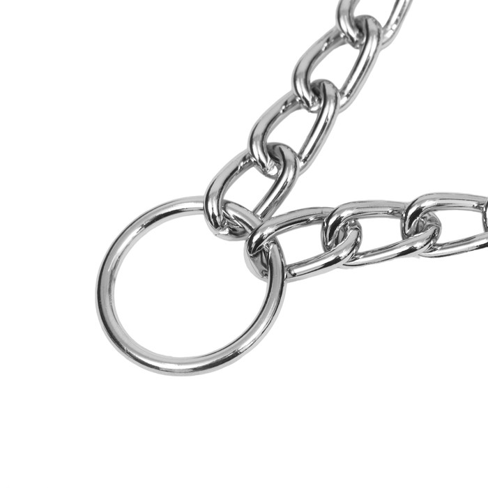 Ошейник - полуудавка металлический трехрядный, 70 см, толщина проволоки 2,5 мм Ошейник - полуудавка металлический трехрядный, 70 см, толщина проволоки 2,5 мм