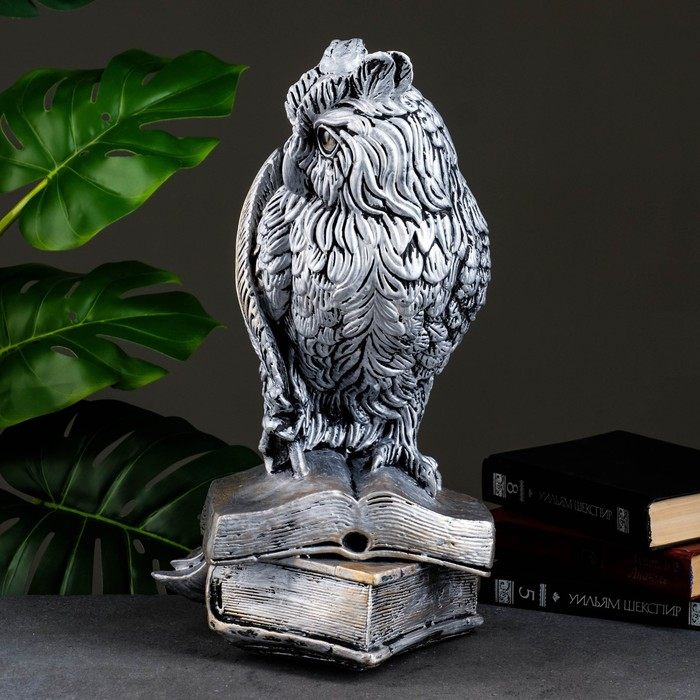 Копилка Копилка "Сова с пером" серебро, 45см