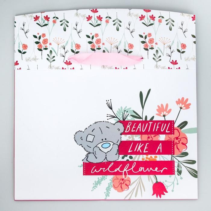 Пакет-коробка, 20x28x13 см Пакет-коробка, 20x28x13 см "Beautiful like a wildflower", упаковка, Me To You