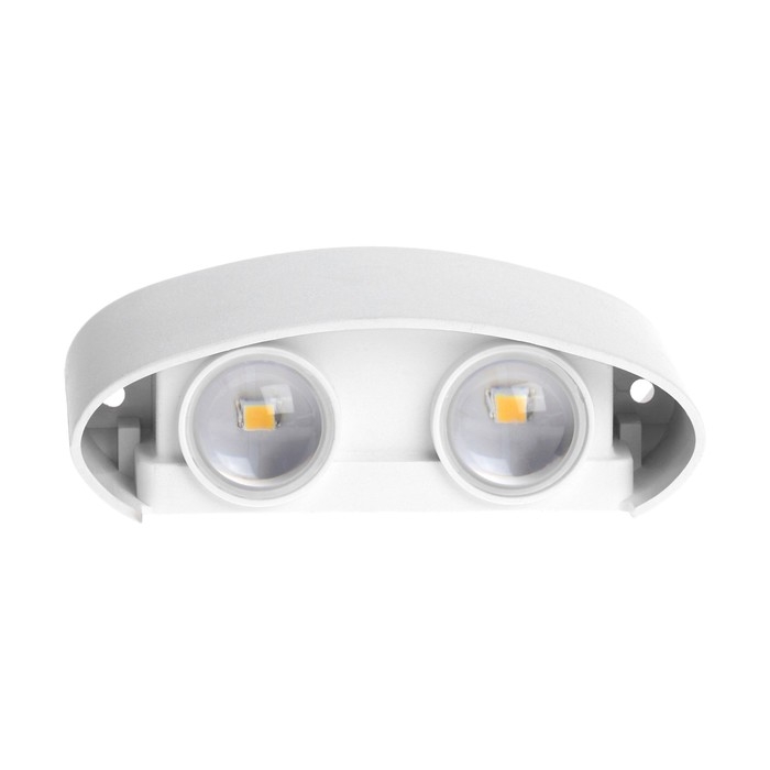 Светильник фасадный «Полусфера», FSD-073, 4 Вт, 3000К, 2 луча, IP65, 220 В, пластик, белый 1008420 Светильник фасадный «Полусфера», FSD-073, 4 Вт, 3000К, 2 луча, IP65, 220 В, пластик, белый 1008420