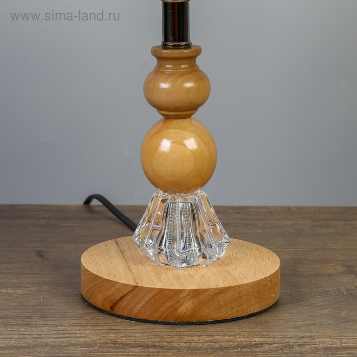 Лампа настольная  Лампа настольная "Аврора" 1х40Вт Е27 220В низ с подсветкой 21х21х38 см