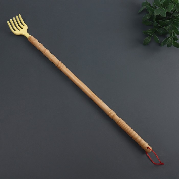 Массажёр - чесалка, универсальный, деревянный, 44,5 × 4,2 × 2,5 см, цвет бежевый Массажёр - чесалка, универсальный, деревянный, 44,5 × 4,2 × 2,5 см, цвет бежевый