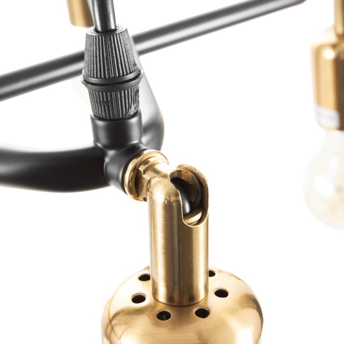 Люстра "Техно" 6хЕ27 черный 65х65х100 см BayerLux