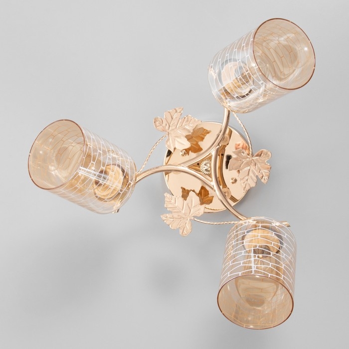 Люстра Люстра "Кейти" 3х60Вт Е27 Золото 48х48х28см