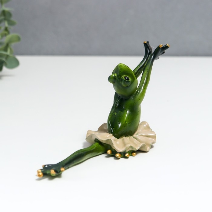 Сувенир полистоун лак Сувенир полистоун лак "Лягуха балерина - трагедия" 8х6х17 см