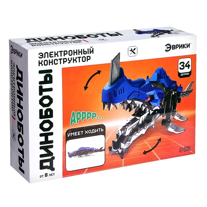 Электронный конструктор «Диноботы: Аллозавр», 34 детали Электронный конструктор «Диноботы: Аллозавр», 34 детали