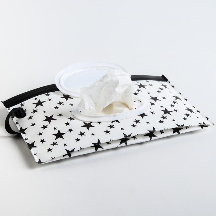 Контейнер для салфеток с петелькой «Звезды на белом», цвет МИКС