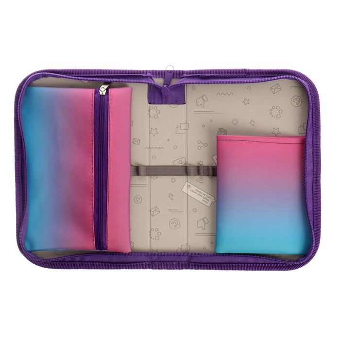 Пенал 1 секция 140 х 210 х 40 мм, откидной карман и косметичка, тканевый, Calligrata TOP Content Пенал 1 секция 140 х 210 х 40 мм, откидной карман и косметичка, тканевый, Calligrata TOP Content "Корги"