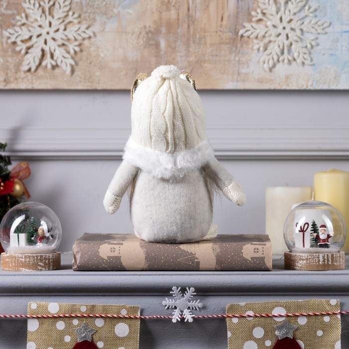 Светодиодная фигура «Гном белый» 20 × 24 × 10 см, текстиль, батарейки AG10х3 (в комплекте), свечение тёплое белое Светодиодная фигура «Гном белый» 20 × 24 × 10 см, текстиль, батарейки AG10х3 (в комплекте), свечение тёплое белое