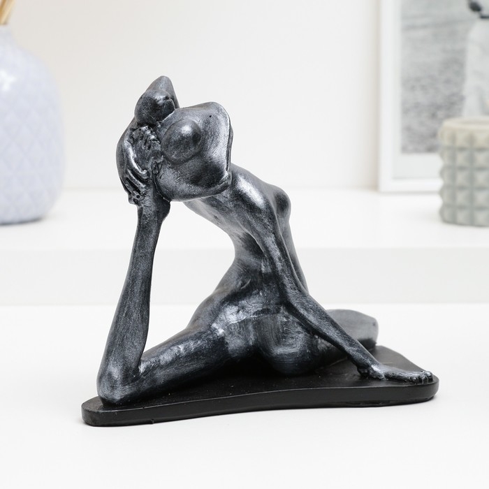 Фигура Фигура "Лягушка йог на шпагате" 16х21х11см, серебро