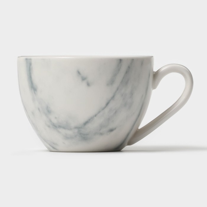 Набор чайный фарфоровый Magistro Real Marble, 4 предмета: 2 чашки 150 мл, 2 блюдца d=12,5 см Набор чайный фарфоровый Magistro Real Marble, 4 предмета: 2 чашки 150 мл, 2 блюдца d=12,5 см