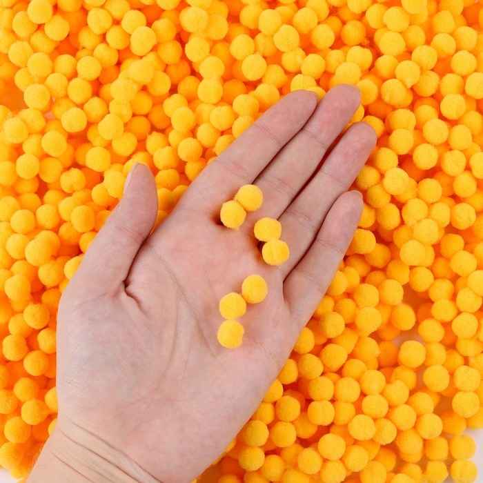 Набор деталей для декора &laquo;Бомбошки&raquo;, набор 5000 шт., размер 1 шт. &mdash; 1 см, цвет жёлтый