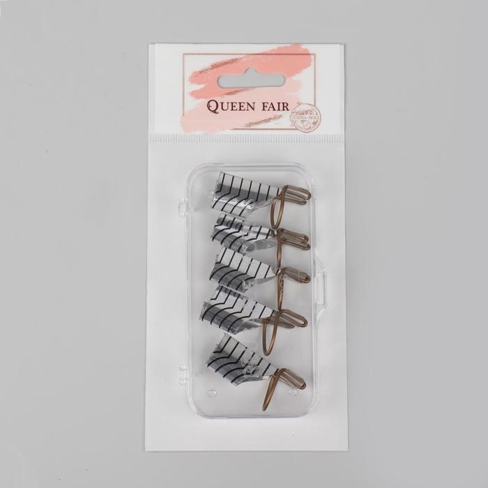 Формы для наращивания ногтей многоразовые, 5 шт, цвет серебристый